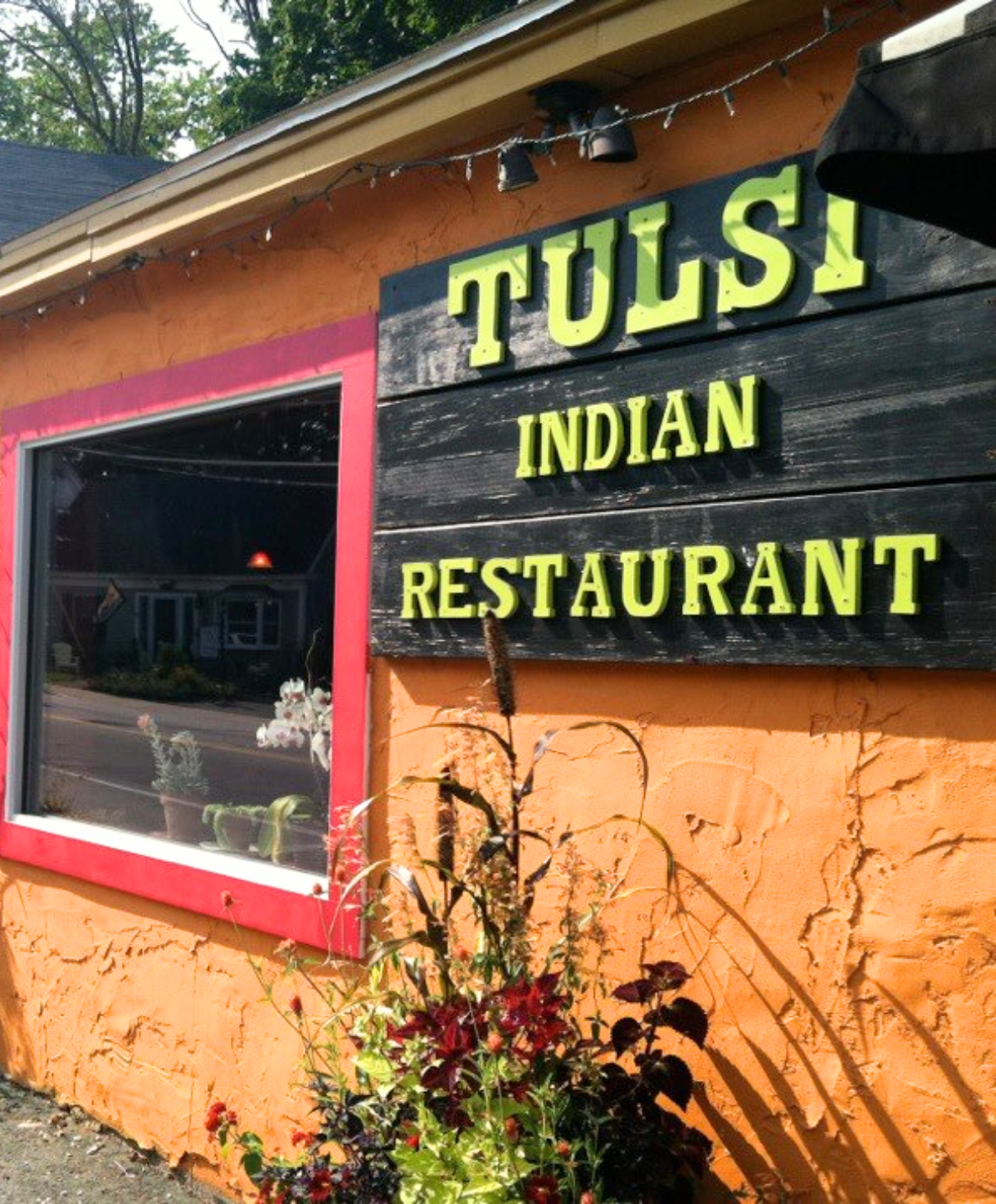 Outside Tulsi Indian Restaurant in Kittery Maine