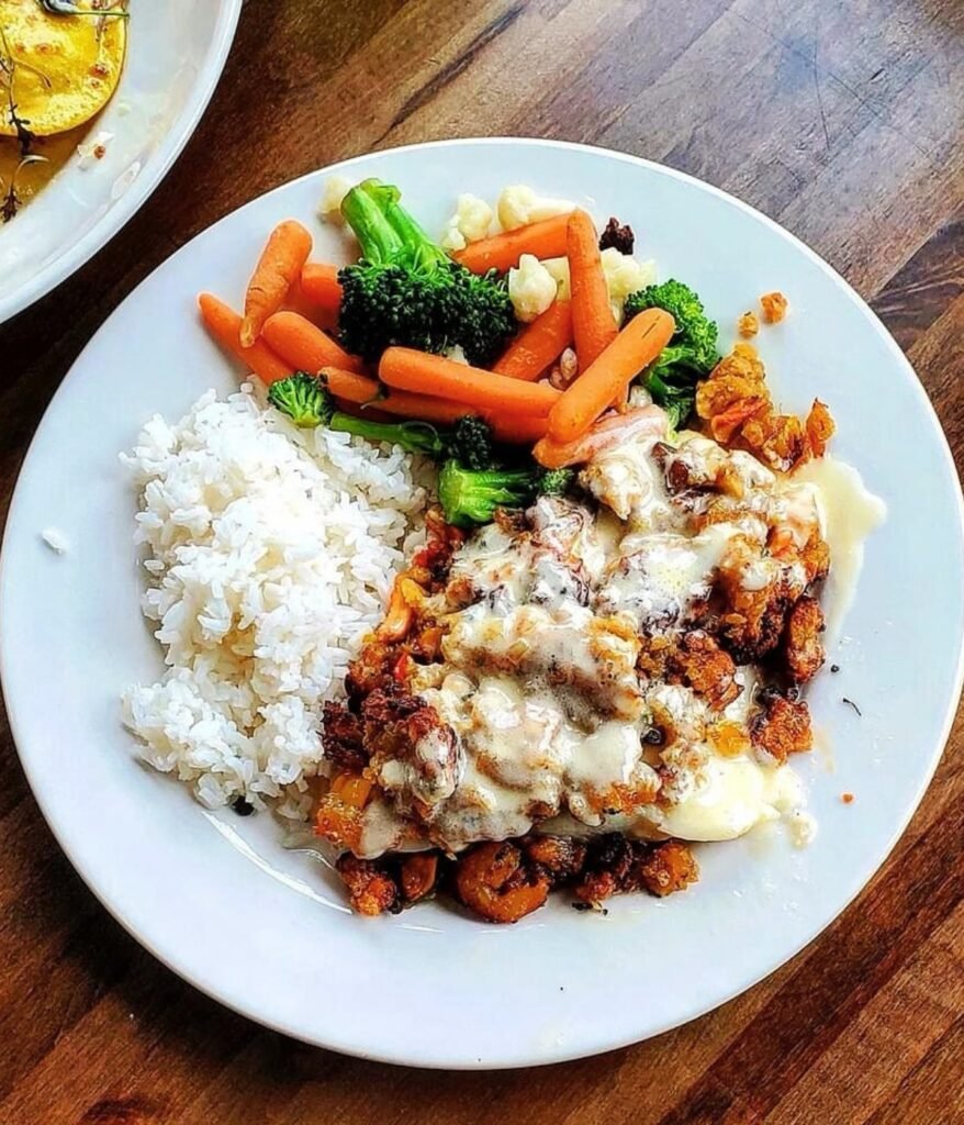 Baked Seafood Stuffed Haddock at Alisson's Restaurant in Kennebunkport, ME Image from Instagram