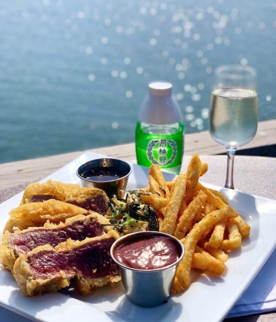 Bluefin Tuna with Togarashi Dusted Fries at Hurricane Restaurant in Kennebunkport, ME Image from Instagram