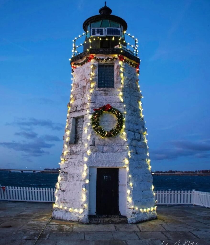 Goat Island Lighthouse in Kennebunkport, ME Image from Instagram