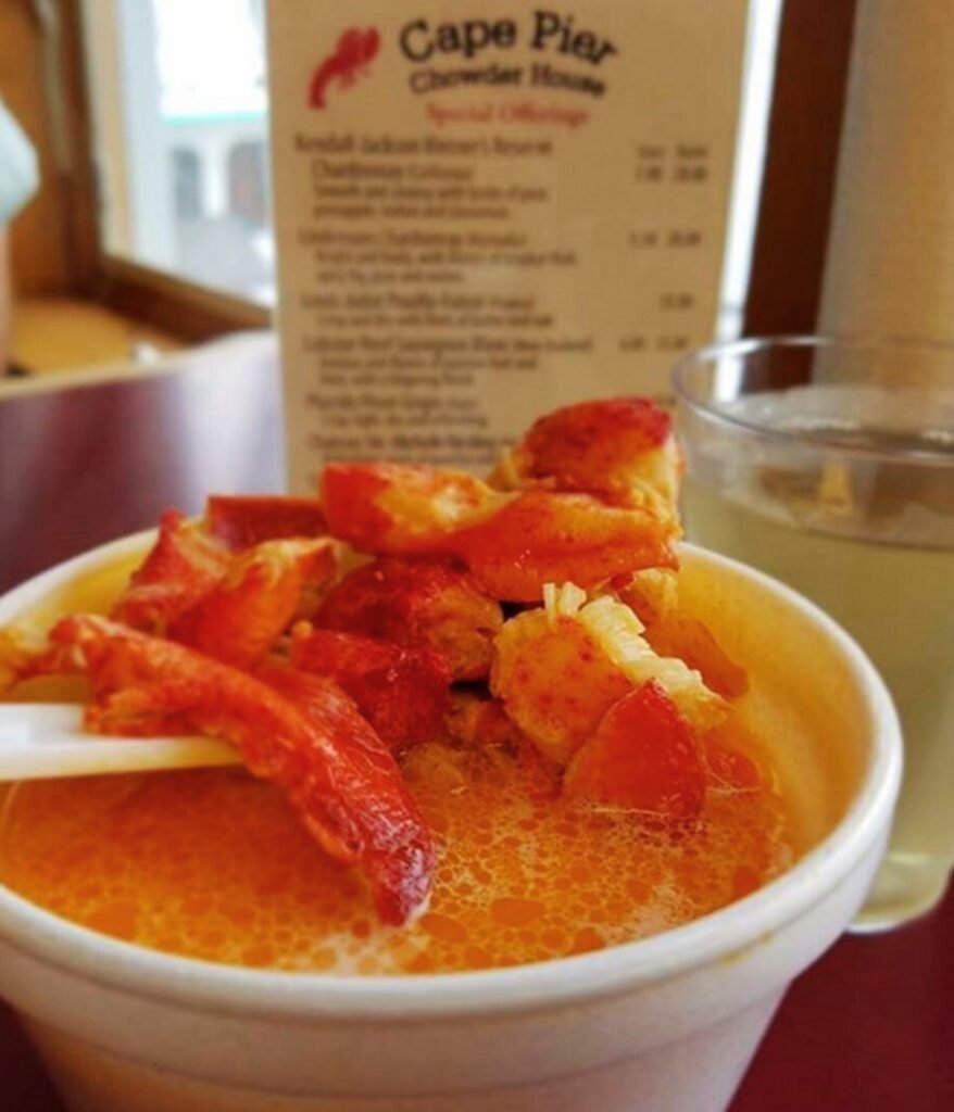 Lobster Stew at Cape Pier Chowder House in Kennebunkport, ME Image from Instagram